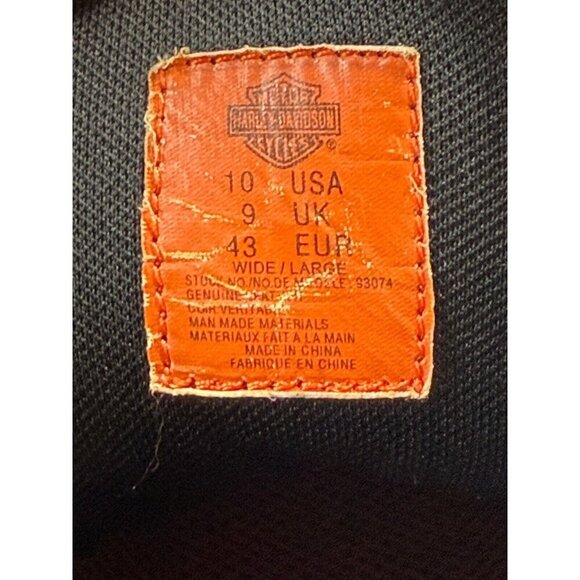 HarleyDavidson Men's Relief Shock Aborber Black Motorcycle Boots 93074 10 Wide - Picture 11 of 12